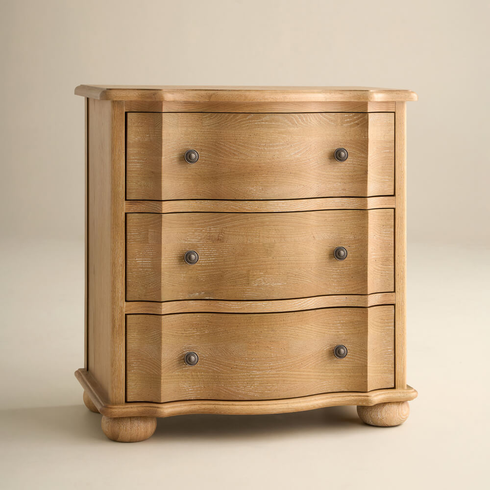 Aureum 3 Drawer Chest, Weathered Oak